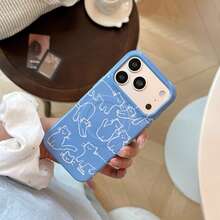 Kavenfort Graffiti Series No. 17 Phone Case, Compatible With IPhone 17 Pro Max, Apple 16 Magnetic Soft Film 15, Creative Glossy Personalized Design, Creative, Geometric, Minimalist Style, Cartoon Style, Color Block Style, Niche, Style - Blue - View 2