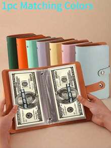 Budget Loose-Leaf Binder Cash Envelopes For Budget Management, Leather A6 Budget Binder With Zipper Envelopes - Multicolor - View 11