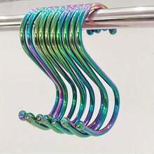 Double Hook Design, Multi-Scenario Hanging Storage, Suitable For Kitchen Utensils, Closet Clothes, Garage Tools, RV Storage, Rounded Edges Won't Damage Items, Layered Storage Saves Space - Multicolor - View 9