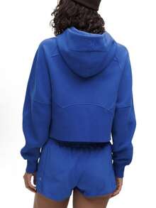 Lululemon Scuba Oversized Half-Zip Hoodie | Cotton-Blend Fleece Pullover, Boxy Short Fit With Kangaroo Pocket - 閃電藍金拉鍊 - 查看 2