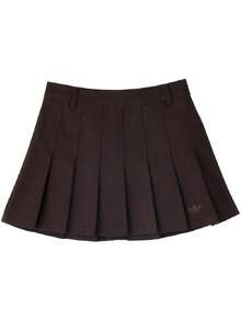 Adidas Women's Sports Skirt & Skort TWILL SKIRT Coffee Color Embroidered Pleated Sports KD5446 - Aurora Coffee - View 7