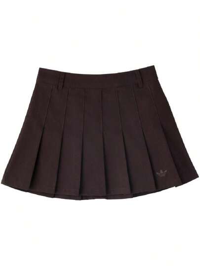 Adidas Women's Sports Skirt & Skort TWILL SKIRT 26 Summer New Coffee Color Embroidered Pleated Sports Skirt KD5446