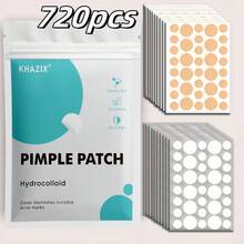 360/720PCS Hydrocolloid Acne Pimple Patch, Hydrocolloid Spot Stickers, Covering Zits And Defect, Nighttime Spot Stickers For Face - Round - View 7