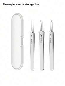 6/3/1pc #5 Ultra-Fine Blackhead Removal Needle, Suitable For Normal Skin, Acne Removal Tool, Elegant Design Durable, Beauty Salon Facial Care Tool, With Storage Box - Multicolor - View 6