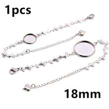 1 Piece 12-20mm Inner Size Crafts Stainless Steel Bangle Bracelet Cabochons Blank Base Tray Setting DIY Jewelry Making Accessories - Bracelet Display Stand - View 22