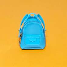 Dopamine Color Mini Portable Handbag, Simple Fashion Backpack Keychain Pouch, Earphone Storage Coin Purse Bag Charm, Mini Lightweight Pouch, 1pc Purple Cyan Blue Yellow Red Mini Pouch - Multicolor - View 12