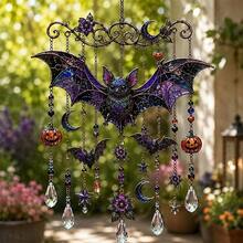1pc Cute Halloween Pumpkin Wind Chime, Reflective Design With Colorful Light Effects, Suitable For Home, Car And Garden, Easy To Hang, Perfect Halloween Decoration And Gift, Adds Festive Atmosphere - Multiple Styles - View 12