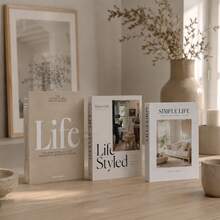 3pcs Modern Fashion Decorative Books, Faux Book Decor, Used For Home Decor, Aesthetic Decorative Books, Coffee Table Decor Books, Simulated Books For Bedside Table And Bookshelf Decoration - 3pcs - View 9