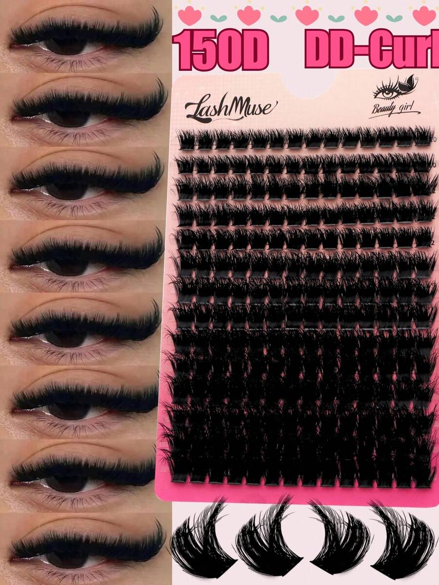 Limete Eyelash Set Bulu Mata Keriting Bervolume 150D, Koleksi Bulu Mata Palsu 196 Gugus, Desain Kapasitas Besar 14 Baris, Bentuk Keriting DD dengan Panjang Campuran 8-16MM, Menggabungkan Kelembutan Alami dan Efek Bervolume Padat, Satu Kotak untuk Menciptakan Riasan Sehari-hari yang Jelas, Riasan Kencan yang Manis, Riasan Glamor Pesta, dan Riasan Penuh yang Indah, Bulu Mata Palsu Gugus Tersegmentasi untuk Kombinasi yang Mudah, Cocok untuk Pemula, Penggemar Riasan, Pemakaian Sehari-hari, Perjalanan, Liburan, Pernikahan, Pesta Ulang Tahun, Pertunjukan Panggung, dan Hadiah Liburan untuk Anak Perempuan, Halloween