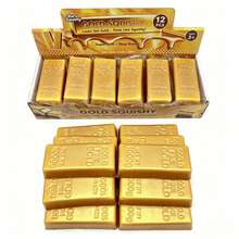 1pc Gold Bar Slow Rebound Squeeze Toy, Stress Relief Venting Toy, Cute Soft Rebound Toy For Students (Factory Injection Molding May Have Defects, Color Difference, Please Do Not Purchase If You Mind) - Multicolor - View 4