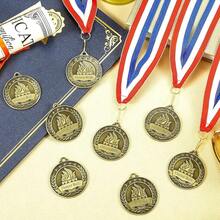 Honor Roll Award Medals With Neck Ribbons 2'' Bronze Metal 3D Trophy Prize Gift For Reading Succeed Participation Graduation Scholastic - 12 - View 5