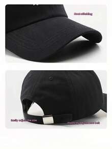 Letter Embroidered Baseball Cap, Multi-Color Soft Top Duck Bill Hat, Unisex Casual Outdoor Travel Daily Versatile Sun Protection Hat - A - View 5