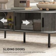Coffee Table With Storage - Grey Wood Effect For Home - Grey - View 4
