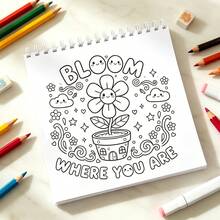 1 Pc Positive Quotes Spiral Coloring Book, Comfortable And Natural Adult Coloring Book, Blood And Easy Coloring Book For Adults, Intricate Patterns To Help Reduce Stress And Relax, 22 Single-Sided Pages, Perfect For Birthday And Holiday Gifts - Single Piece - View 3