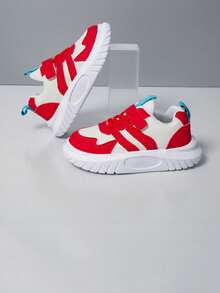 Children's Spring/Autumn New Student Convenient Hook And Loop Campus Style Skate Shoes Casual Shoes - Red - View 4