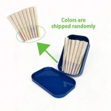 12pcs/Box, 78MM Plastic Box Conical Rolling Paper, Direct Fill Rolling Paper, Portable Plastic Box Hand Rolling Paper For Outdoor Use, Random Color For Paper Mouth Part! Perfect Gift For Smokers! Christmas Gift! Halloween Gift! - View 14