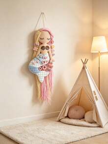 Mermaid Hair Clip Storage Rack, Cute Girls Hair Accessories Organizer, Suitable For Nursery Decor - Multicolor - View 3