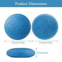 Massage Textured Balance Wobble Pad Inflatable Stability Trainer For Core Workout Posture Correction Home Gym Exercise - Blue - View 6