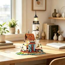 1000+Pcs Jungle Broadcast Station Luxury Building Blocks, Forest Observation Station 2-Story Treehouse Model Toy, Ocean View Wooden Villa Tower, Suitable For Adults To Relieve Stress And Reduce Anxiety, Interesting Adult Game Set, Creative Home Scene Puzzle, Exquisite Desktop Decoration, Birthday Gift For Boyfriend/Girlfriend - Multicolor - View 10