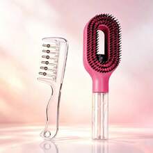 2pcs/Hair Styling Set - 2-In-1 Spray Comb With Water Tank, For Moisturizing And Exfoliating, Fine Mist Spray Design, Easy Hair Care With Crystal Plastic Transparent Liquid Guide Comb, Hair Oil Massage Comb, Wide Tooth Comb - Multicolor - View 17
