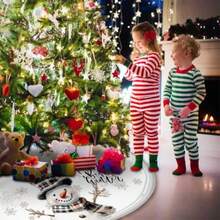 YQQChristmas Tree Skirt 48inch Vintage Snowman Decorations For Indoor Outdoor Snowflakes Snow Brushed Fabric Rustic Xmas Tree Skirt Bottom Cover For Merry Christmas Holiday Party Home Indoor Outdoor1269 - Snowman - View 6