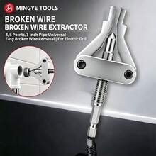 New All-In-One Broken Screw/Pipe Extractor (Fits 1/2", 3/4" And 1" Sizes) – Essential Tool For Repairing Faucets And Angle Valves (Compatible With Power Drills); Dual-Head Extractor For Removing Damaged Or Stripped Screws - A - View 2