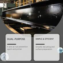 Black, Gray (100G) Metal Primer, Iron Gate Railing Metal Rust-Proof Refurbishment Brightening Convenient Coating Primer, Suitable For DIY Enthusiasts And Professional Operators, Single Product Can Complete The Entire Process Of Rust Removal And Protection, Gift For Family And Friends - A - View 7