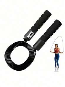 Minimalist Jump Rope With Counter With Smooth Bearing Anti-Skid Skipping Ropes For Adults For Cardio Enthusiasts Sturdy Jumping Ropes Perfect For Travel Workouts Women Summer Gym Workout Sets For Weight Loss Pilates Work Out Equipment - Jump Rope - View 2