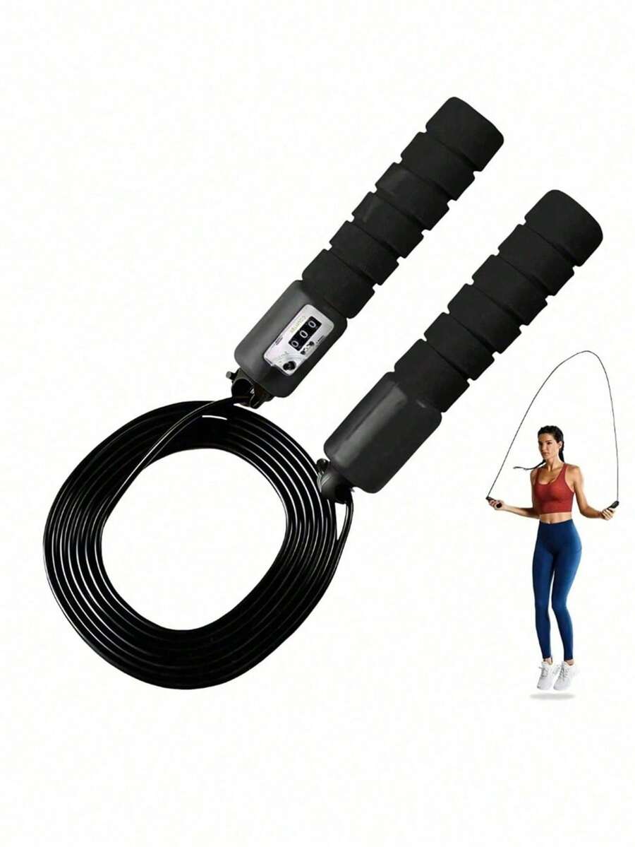 Minimalist Jump Rope With Counter With Smooth Bearing Anti-Skid Skipping Ropes For Adults For Cardio Enthusiasts Sturdy Jumping Ropes Perfect For Travel Workouts Women Summer Gym Workout Sets For Weight Loss Pilates Work Out Equipment