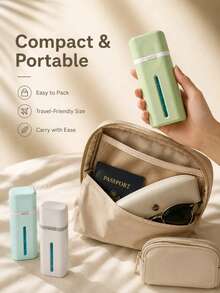 Multifunctional 4-In-1 Travel Dispenser Bottle Set, Multi-Compartment Design, Portable Leak-Proof Container, Suitable For Camping, Business Trips, Fitness And Outdoor Activities, Compact Refillable Water Bottles - Multicolor - View 5