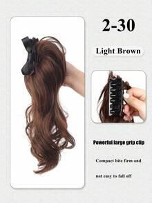14Inch Wavy Curly Clip-On Ponytail Wig, Suitable For Daily Wear And Parties - Multicolor - View 11