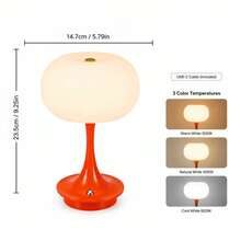 LED Touch Wireless Night Light, USB Rechargeable, Touch Sensor, Adjustable Brightness/Color Temperature, Modern Creative Mushroom Design, Portable Desk Lamp, Soft Eye-Protecting Light, Perfect For Decorating Living Room, Bedroom, Entryway, Dining Room, Ideal Gift - Desk Lamp - View 10