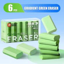 1 Set Hexagonal Gradient Erasers, Large Area Cleaning Without Residue, Colorful Creative Erasers, Suitable For Students, Applicable For Writing, Drawing And Sketching Erasure - Sets - View 7