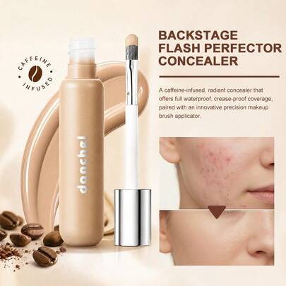 danche Corrector Líquido para Rostro & Body Impermeable de Larga Duración, Cobertura Construible para Imperfecciones Tatuajes, Mica Fina Crea Acabado de Piel Suave y Luminoso, Multiusos para Cubrir Ojeras Manchas Tono Corporal Maquillaje de Escenario y Diario