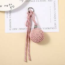 New PU Mini Bag Charm, Versatile Handmade Woven Ball Keychain, Women's Bag Accessory Pendant - Multicolor - View 10