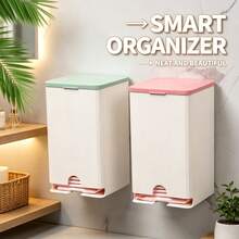 1pc Wall-Mounted Sanitary Napkin Storage Box, Suitable For Home Bathroom, Dust-Proof And Moisture-Proof, With Lid Design, Can Store Sanitary Napkins, Essential For Bathroom Decoration And Storage, Also A Must-Have For School - Multicolor - View 2