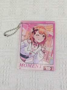 PJSK Anime Academy Photocard Holder Keychain, Cute Anime Girl Transparent Card Cover With Bead Chain, Bag Pendant Photo Protector Collectible Fan Gift - Multicolor - View 10