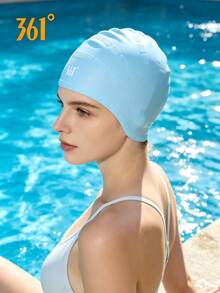 361degree 1pc 361° Ear Protection Waterproof Textured Silicone Swim Cap, High Elasticity Anti-Slip Full Coverage Long Hair Swimming Cap, Unisex Adult Comfortable Bath Cap, Suitable For Pool Swimming, Beach Surfing And Water Sports - Multicolor - View 5