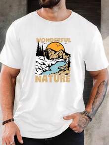 Men's Pure Cotton Short Sleeve T-Shirt Casual Summer Comfortable Daily Wear Breathable Crew Neck Relaxed Fit Basic Tee For Men - 白色 - 查看 6