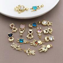 1pc Crystal Boy Girl Charms Multicolor Cubic Zirconia Family Couple Pendants For DIY Fashion Jewelry Handmade Parent Memory Necklace Bracelet - Multicolor - View 4