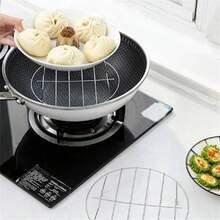 Kitchen Steamer Rack;Stainless Steel Material;Round Water-Separating Steaming Plate;Steamer Pot And Basket Accessories;Stew Pot Stand;Daily Cooking;Family Gatherings;Friend; Guest Banquets;Durable And Easy To Clean;Improves Cooking Efficiency. - View 5
