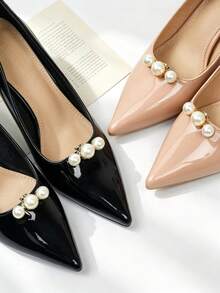2pcs High Heel Shoe Accessories, Detachable Pearl Shoe Decor Accessories, Multi-Functional DIY Shoe Decor Accessories - Multicolor - View 7