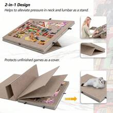 Felt Jigsaw Puzzle Board Portable Puzzle Storage Table W/ 6 Slid Drawer 1000pcs - VJO0312 - View 6