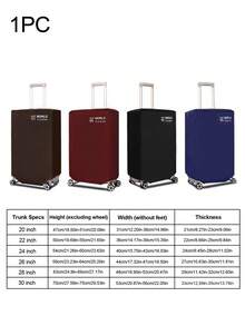 1PC Luggage Protector Trolley Cover, Traveler Durable Luggage Dust Cover-Elastic, Scratch Resistant Luggage Protector, Perfect Travel Accessory - Multicolor - View 3