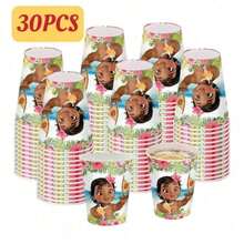 10/30/50PCS Ocean Romance Mona Theme Party Cups, Disposable Paper Cups, Suitable For Birthday Parties, Wedding Parties And Kitchens. - Multicolor - View 5