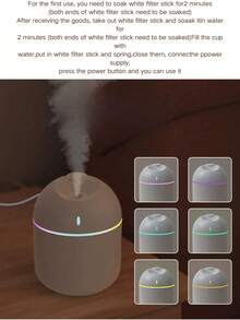 270ML Cool Mist Humidifier Aromatherapy Diffuser LED Night Light Power-Off Protection USB Home Office Humidifier, 10ml Multiple Essential Oils, Suitable For Home, Hotel, Bathroom Deodorization, Fragrance, Long-Lasting Scent Air Freshener - Multiple Styles - View 4