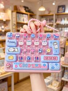 New Animal Cartoon Stress Relief 26-Key Mechanical Keyboard Toy Keychain Bag Pendant Birthday Gift Back To School - Multicolor - View 14