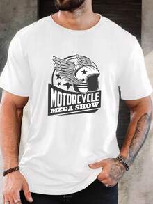Men's Pure Cotton Short-Sleeved T-Shirt Casual Breathable Crew Neck Basic Tee Top For Summer Everyday Wear - 白色 - 查看 6