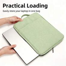 Sarung Laptop Tahan Air dan Guncangan untuk Laptop 11/12/13/14/15/16 Inci, Kompatibel dengan Apple Air/Pro 14/16 Inci dan Laptop Merek Lainnya, Dilengkapi Kantong, Bahan Poliester, Pelindung untuk Perlengkapan Sekolah - Abu-abu Muda - View 14