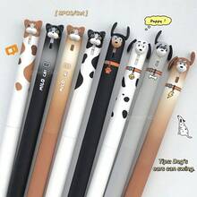 32PCS(2 Pens + 30 Refills) Cat & Dog Style Neutral Pens 0.5mm Quick-Dry Black Ink Creative Animal Writing Pens Office Supplies - Multicolor - View 1